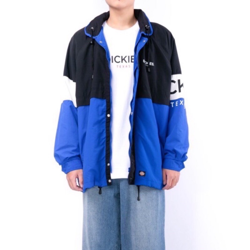 DICKIES WDJ18239 Colorblock Classic Sport JKT 黑藍 拼色 連帽 風衣 外套