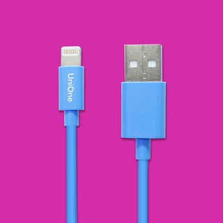 UniOne Apple原廠認證Lightning USB 傳輸充電線/藍1M(iPhone iPad)阿布汽車精品