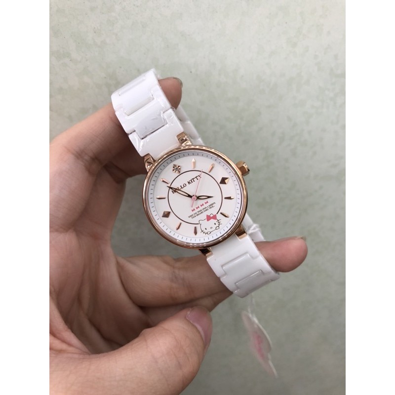 Hello Kitty陶瓷手錶白色LK710LRWI
