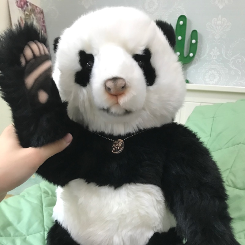 大熊貓 木柵動物園限量圓仔擬真玩偶