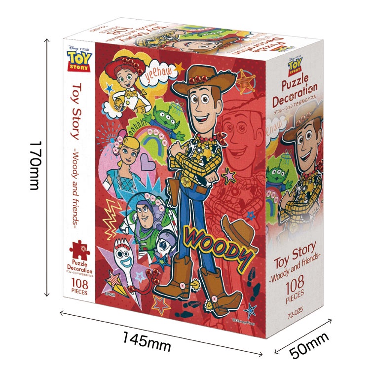 日本進口拼圖108片 寶石裝飾DIY拼圖 迪士尼 disney 玩具總動員 胡迪 巴斯光年 72-025 epoch正版
