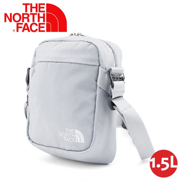 【The North Face 1.5L 側背包《灰白》】3BXB/斜背包/隨行包/零錢包/運動/跑步/悠遊山水