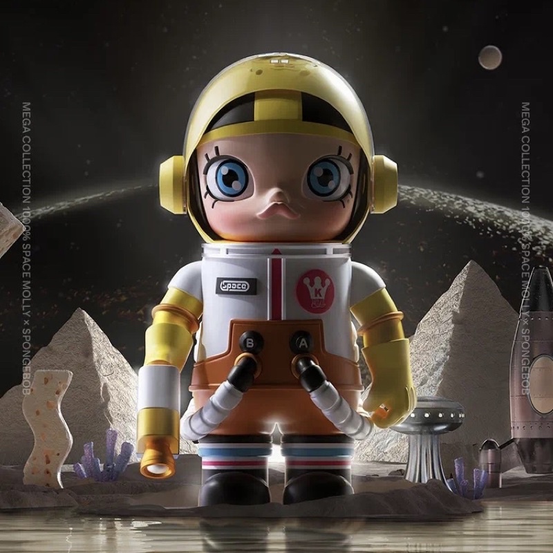 MEGA珍藏系列 海綿寶寶 Space Molly 400% 太空人 宇航員 泡泡瑪特 POPMART