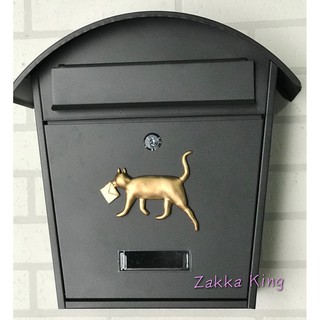 [HOME] 黑色圓頂小貓信箱 歐式古典小貓信箱 信件箱 意見箱 郵筒郵件 耐候性佳 超取限1件 嘉里快遞限5件