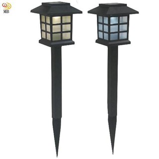 含稅特價超值2入日式太陽能自動光控LED(白黃光可選)庭園燈草坪燈插地燈(JP50252)