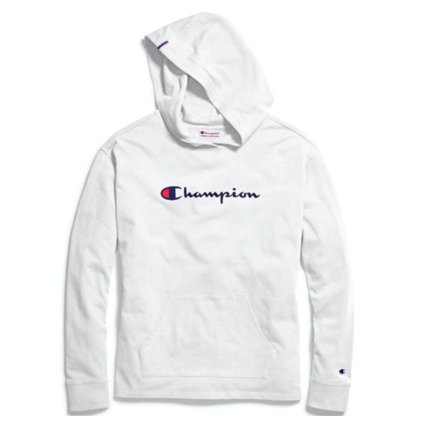 美國 CHAMPION 正版冠軍 女版重磅數 Champion logo 刷毛帽T (三色)