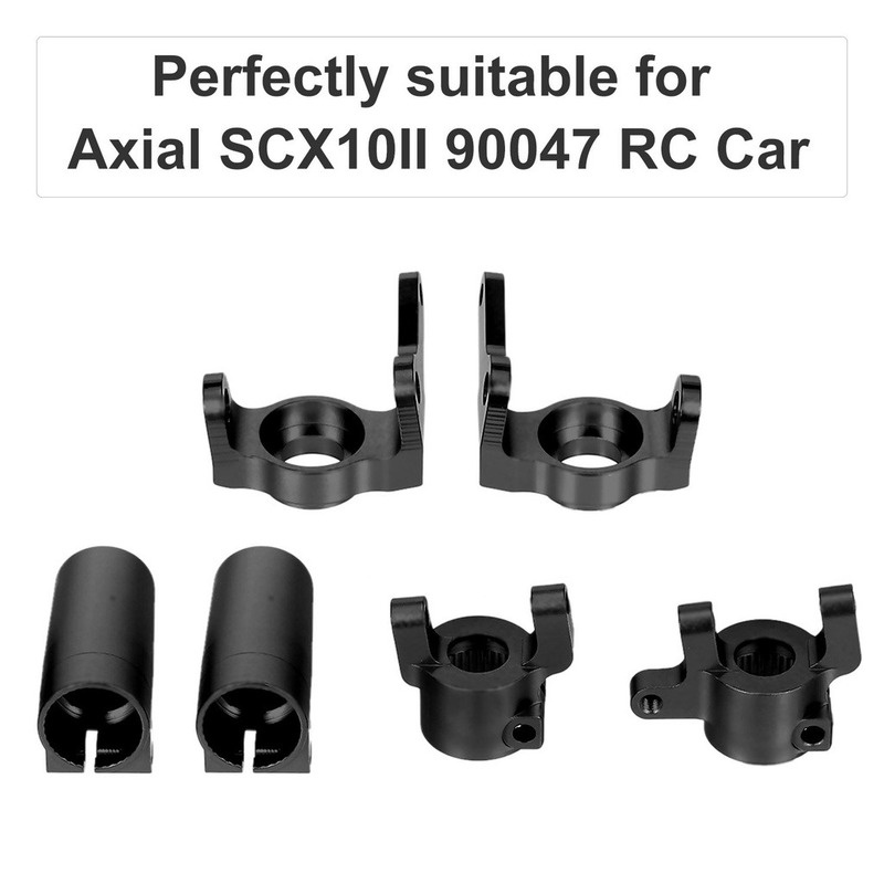 AXIAL 用於軸向 SCX10 II 90046 90047 高品質 RC 汽車零件的金屬前轉向節 C 輪轂支架後軸鎖