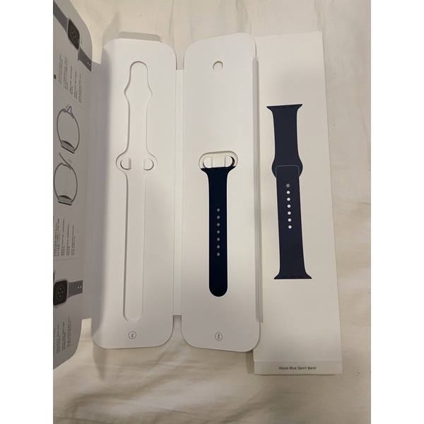 Apple Watch 原廠運動藍色錶帶，s/m尺寸下半部