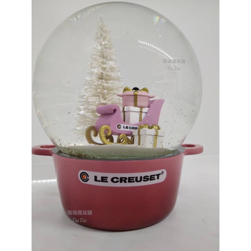 【珮珮雜貨舖】全新《LE CREUSET》聖誕節系列 2018年耶誕水晶雪球 Berry野莓金 水晶球