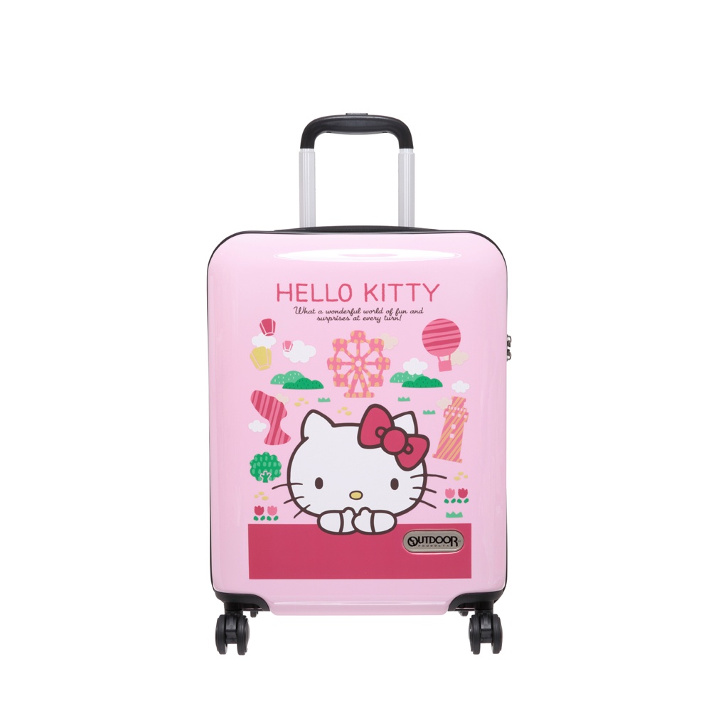 OUTDOOR 聯名款-Hello Kitty聯名款台灣景點20吋行李箱-粉紅色 ODKT21A19PK