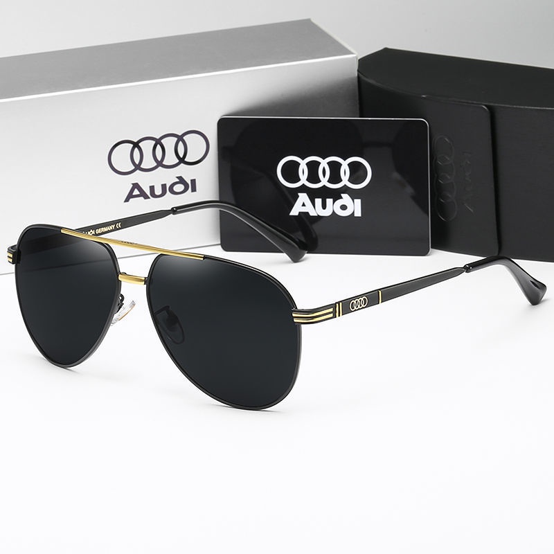 💕 奧迪4S店同款高清偏光太陽鏡男女士墨鏡潮流顯瘦戶外騎行開車眼鏡