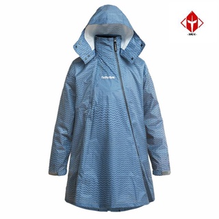 Brightday Double雙拉鍊斜開長板風雨衣-Mini-O 太平洋藍 專利雙拉鍊 一件式 連身式 雨衣《比帽王》