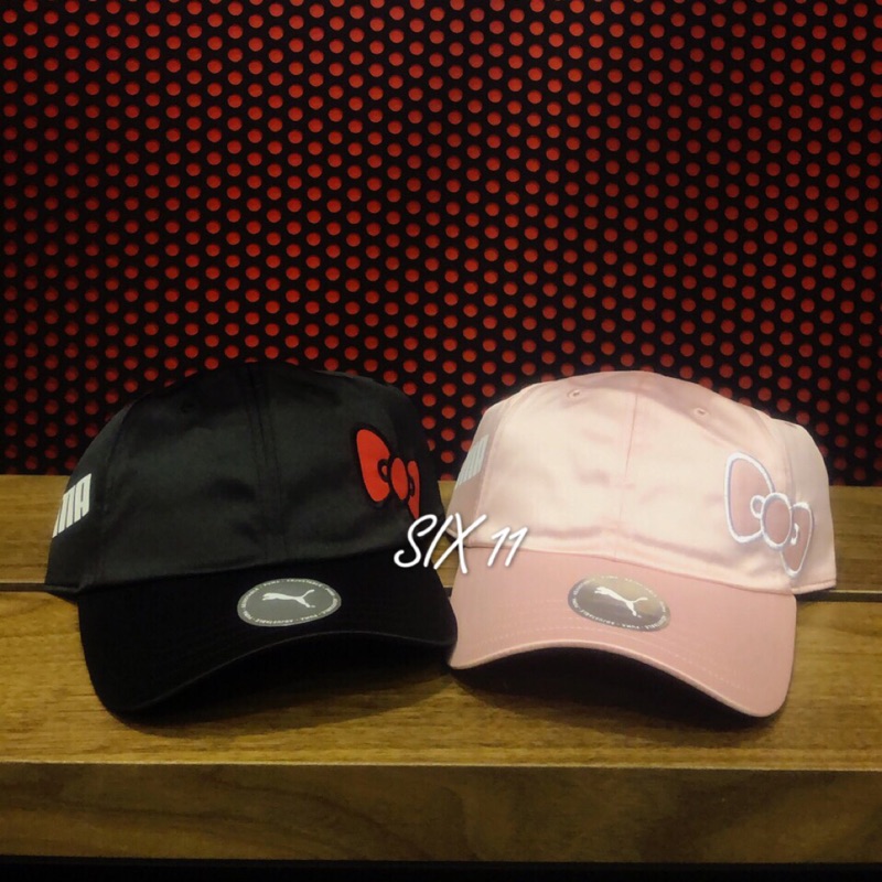 @SIX@PUMA x HELLO KITTY W Cap 聯名 鴨舌帽 粉色022721-01 黑色022721-02