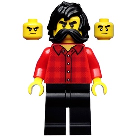 LEGO 樂高 人偶 科爾 鬍子大叔 雙面臉 njo559