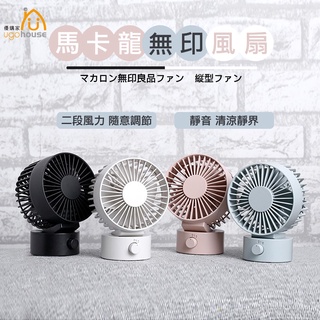 【ugoHouse】日系 無印風扇 雙扇葉桌上式 USB小風扇 USB風扇 上下仰角可調/低噪 馬卡龍風扇 桌上型