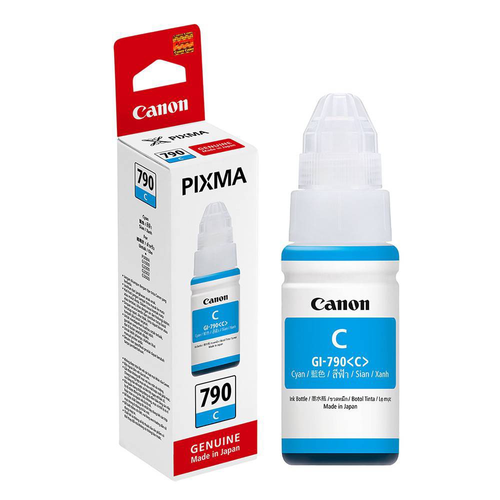 Canon Gi 790 原廠盒裝墨水匣均有防偽雷射標籤日本製容量 黑色135 Ml 藍 黃 粉75ml 蝦皮購物