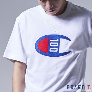【Brand T】CHAMPION 100 YEARS BASIC TEE 經典 白色 一百週年 限定 刺繡 大C 短T
