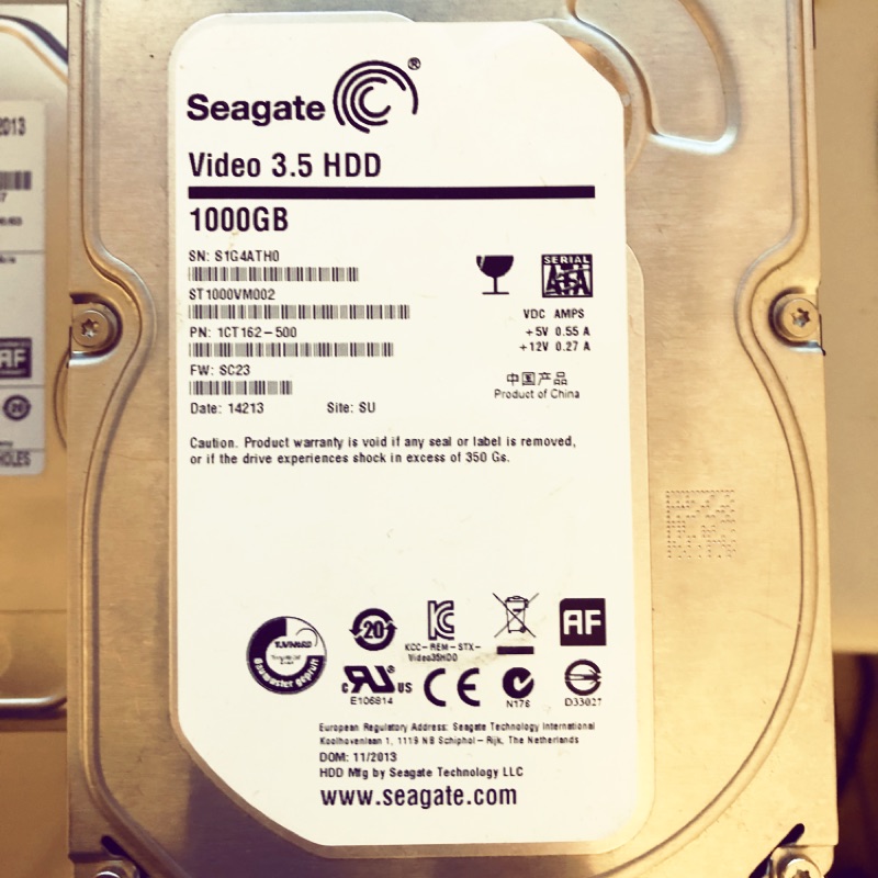 希捷 seagate 1TB硬碟