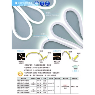 現貨供應 舞光 LED 霓虹DC24V軟條燈(IP66防護等級側發光&正發光)需外購DC24V驅動器