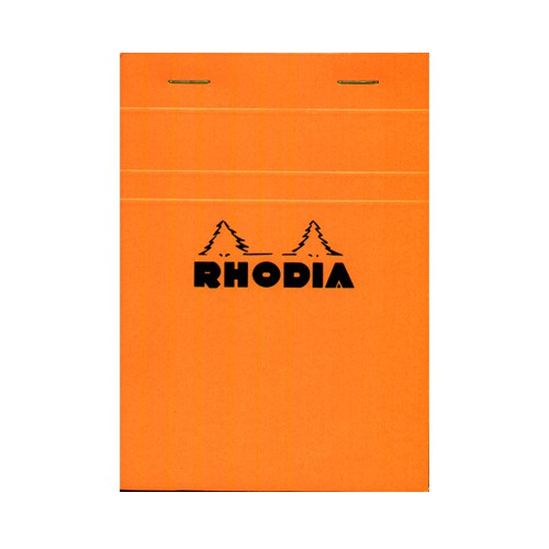 RHODIA Head Stapled Pad筆記本/ A6/ Orange/ Squared eslite誠品