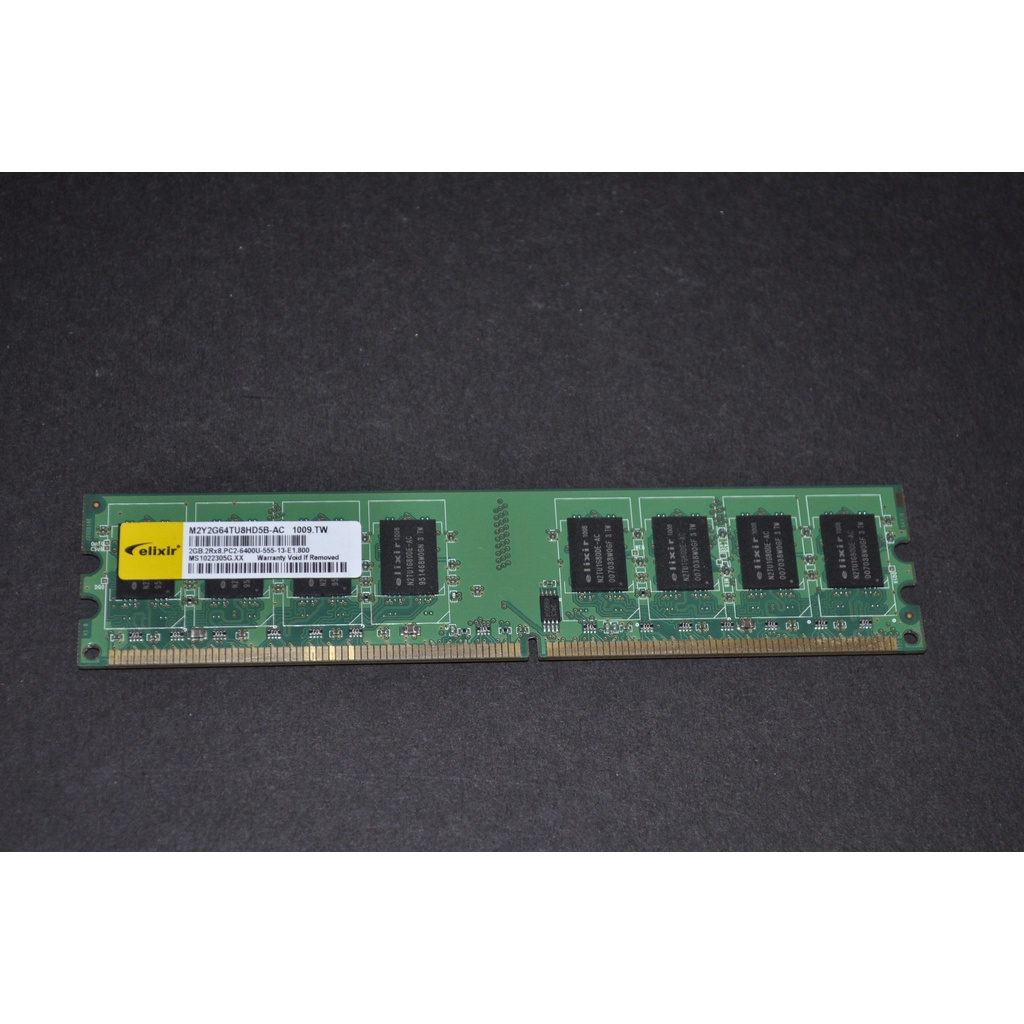 台灣製造 Nanya 南亞 Elixir DDR2-800 (PC2-6400U) 2G 雙面 桌機記憶體