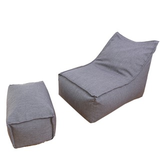 【BNS家居】Amanda阿曼達 L型懶人沙發含腳蹬2件組(顏色任選)