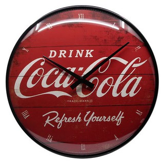 【德國Louis】可口可樂石英鐘 Coca Cola Coke美式餐廳復古掛鐘金屬外殼工業風經典圓形時鐘10015105