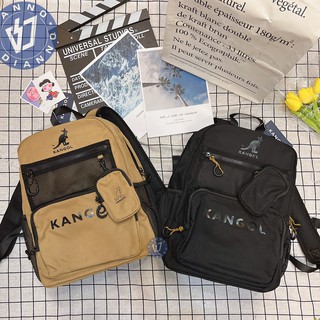 帝安諾-實體店面 KANGOL 袋鼠 工裝背包 附零錢包 子母包 防潑水 多隔層 減壓背帶 黑色 卡其 61551740