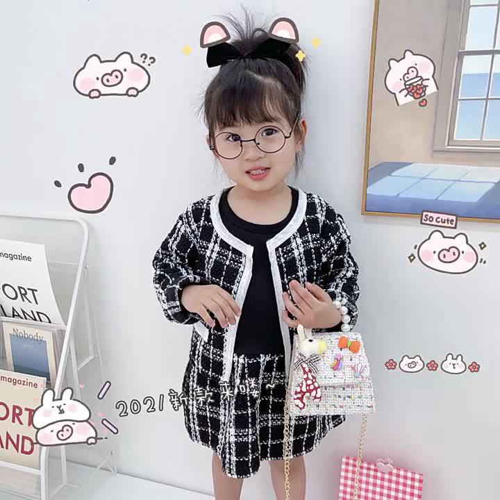 兒童包包 可愛女童斜背包 小香風時尚公主包 蝴蝶結迷你小女孩挎包 側背包【IU貝嬰屋】