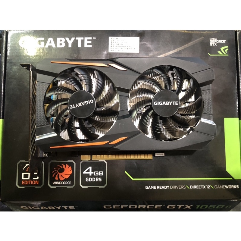 ｛保固45天專案｝技嘉GTX1050TI 4GD5/OC二手良品顯示卡、約8成8新、非礦卡