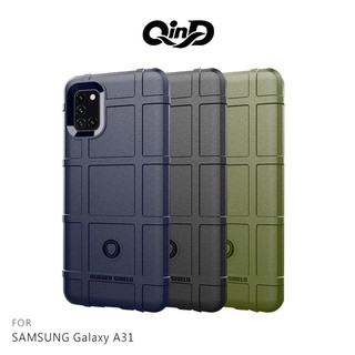 ~Phonebao~QinD SAMSUNG Galaxy A31 戰術護盾保護套 鏡頭加高 保護套 手機殼