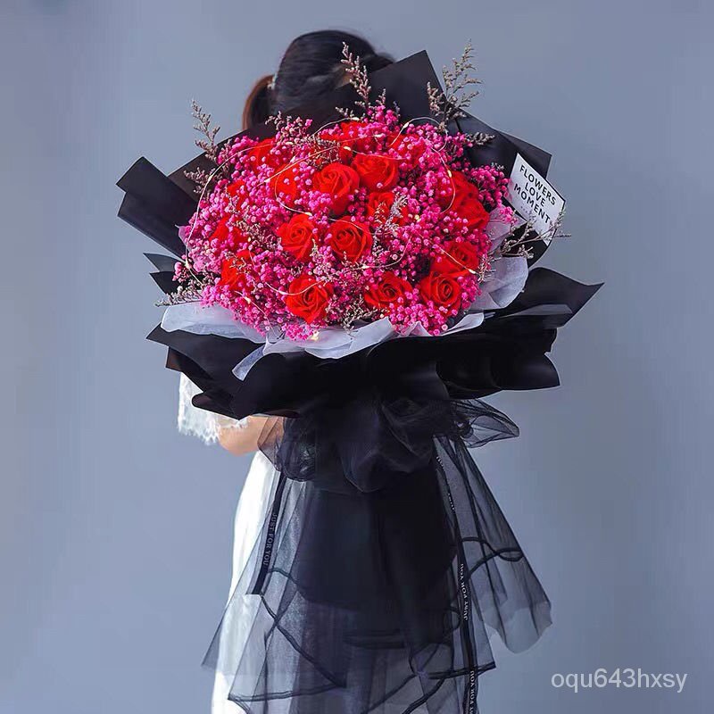 現貨 永生花束乾燥花束情人節情人節花束滿天星乾花大花束玫瑰永生花送女友老婆閨蜜生日情侶紀念日禮物 10月10 蝦皮購物