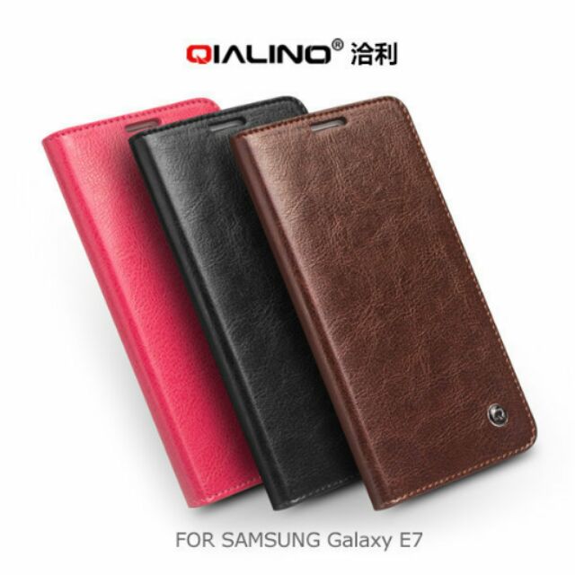 --庫米--QIALINO 洽利 Samsung Galaxy E7 經典皮套 保護套 側翻皮套
