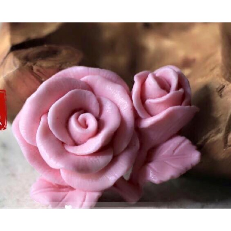 【美倫美】矽膠模 台灣出貨 兩朵玫瑰花 手工皂 矽膠模 蠟燭模 水泥 擴香石模具