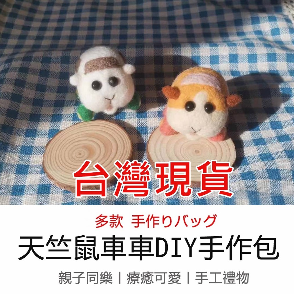 現貨24小時發貨 天竺鼠車車diy 手作附工具 教學diy材料包羊毛氈交換禮物兒童節禮物生日禮物玩偶 蝦皮購物