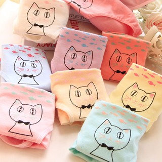 ❤ My Dear 貼身衣物小舖 ❤ 純棉貓咪小魚印花可愛內褲-3067