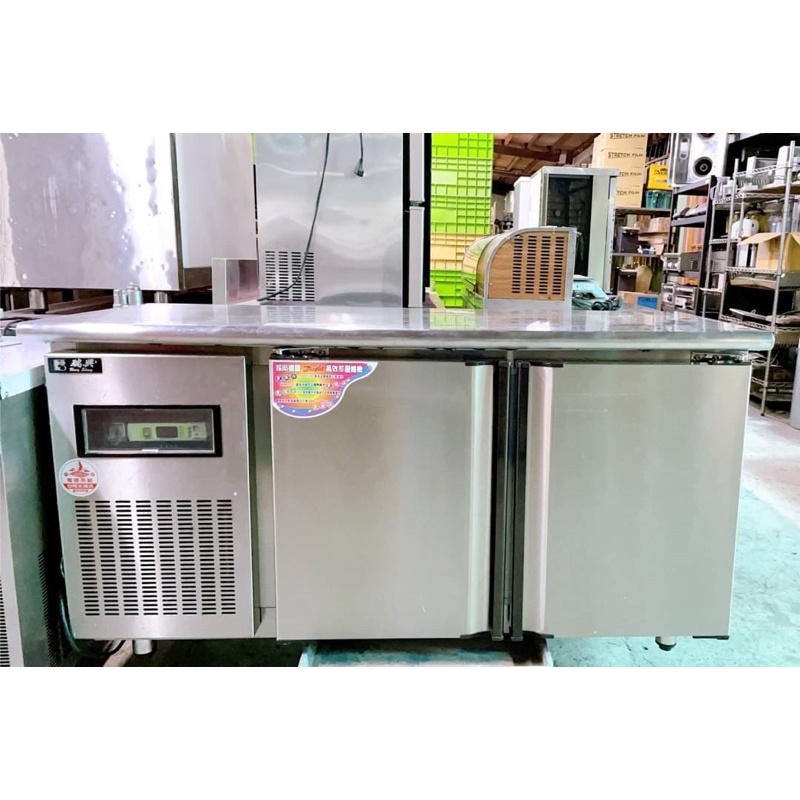 瑞興5尺風冷全冷凍工作台冰箱220v $25000 漂亮少用～ 尺寸：150-60-80