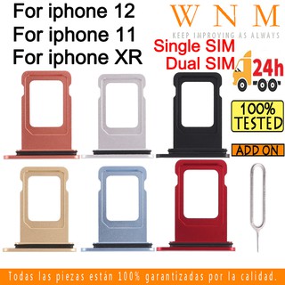 雙 / 單 Sim 卡托盤適用於 iphone XR / 11 / 12 Sim 卡托盤插槽支架卡支架讀卡器 SD 插槽