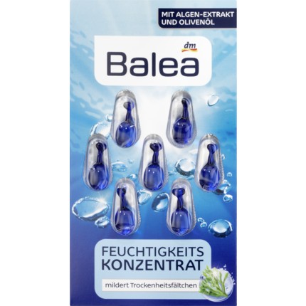 [超優惠] 德國 DM品牌 原裝進口 Balea (藍色) 海藻保濕時空精華膠囊