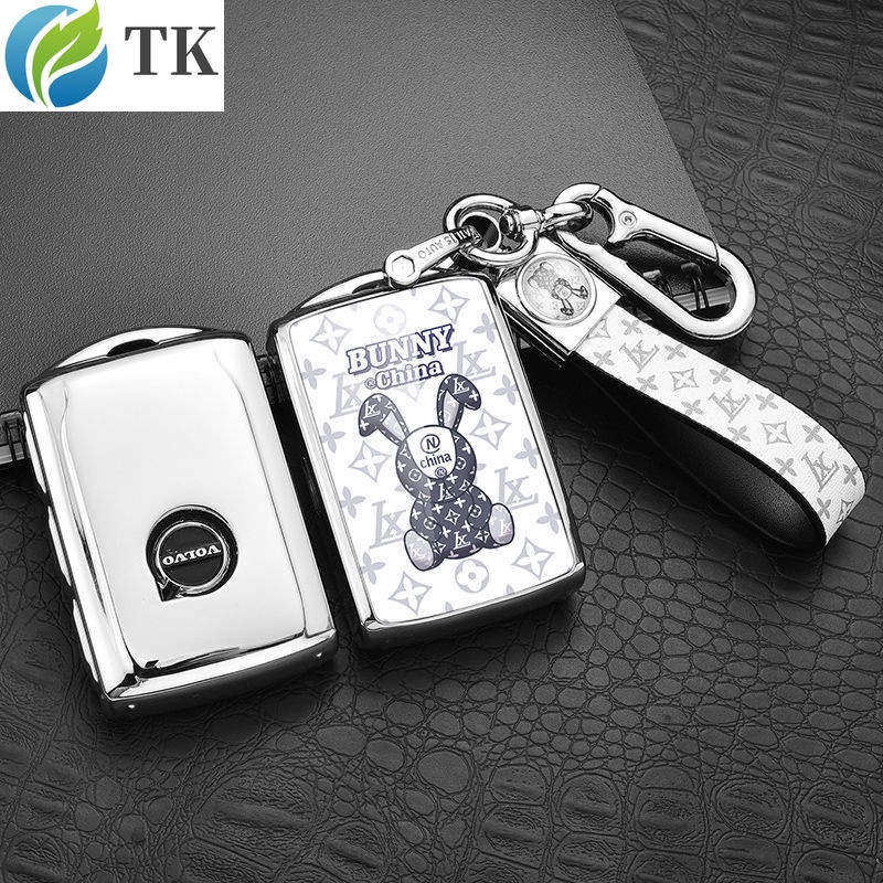 Volvo適用於21款沃爾沃鑰匙套XC40/XC60/V90鑰匙包殼扣鑰匙保護殼 鑰匙皮套XC90 XC60 S/V90