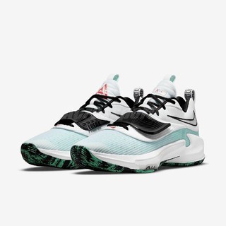 S.G NIKE ZOOM FREAK 3 EP 籃球鞋 DA0695-101 XDR 白黑綠 耐磨底 氣墊 低筒 男