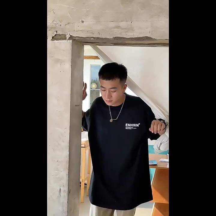 潮流夏季衣服 印花t 日系 短袖T恤 男生 寬鬆 嘻哈 大尺碼 情侶 五分袖 短T（BW86）【壹號站】