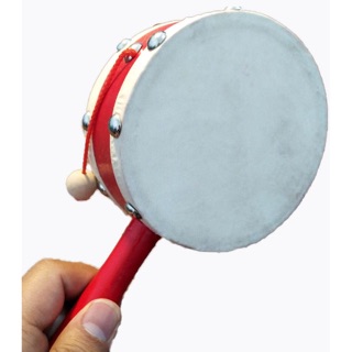【好聲音樂器】附發票 羊皮波浪鼓 🐑羊皮 波浪鼓 咚咚鼓 奧福 奧福樂器 兒童 聽力 握力訓練 童玩
