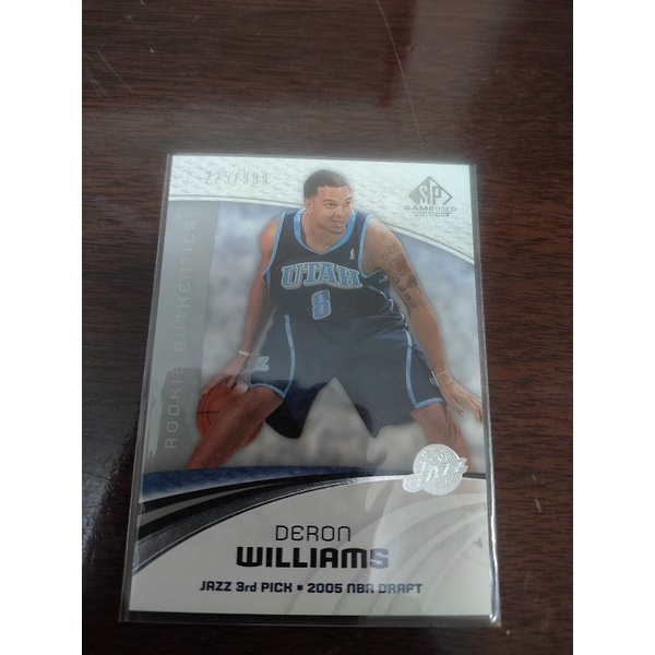 NBA, DERON WILLAMS, 限量卡225/999篮球卡