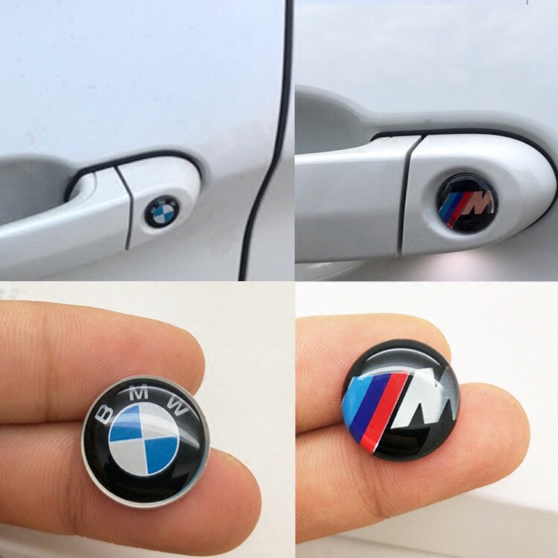 BMW (現貨) 寶馬寶馬門鎖標誌貼紙鋁合金 m 徽標門鎖眼貼徽標修改寶馬 F25 寶馬 e71