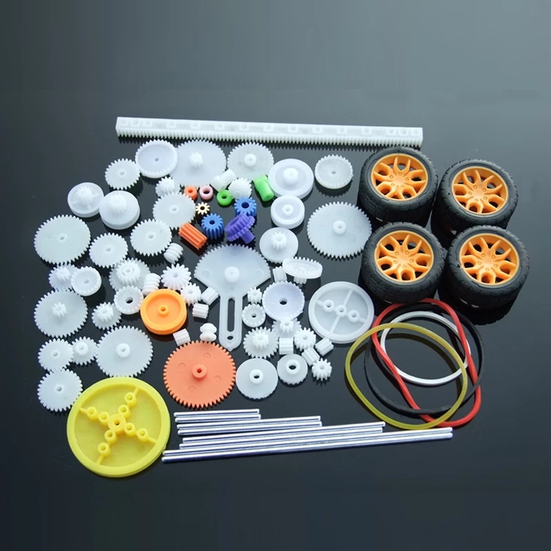78 件 / 套模型齒輪套件電機軸輪胎襯套斜角架車輪配件, 用於 DIY 玩具車零件