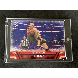 2017 Topps WWE Then Now Forever The Rock Rock Bottom #F7 卡