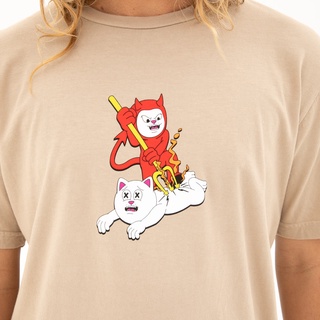 RIPNDIP BRANDED TEE 卡其色 短袖T恤 中指貓 台灣總代理-ALL