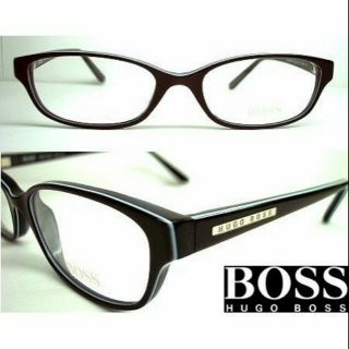 全新 HUGO BOSS 黑灰眼鏡彈性膠框