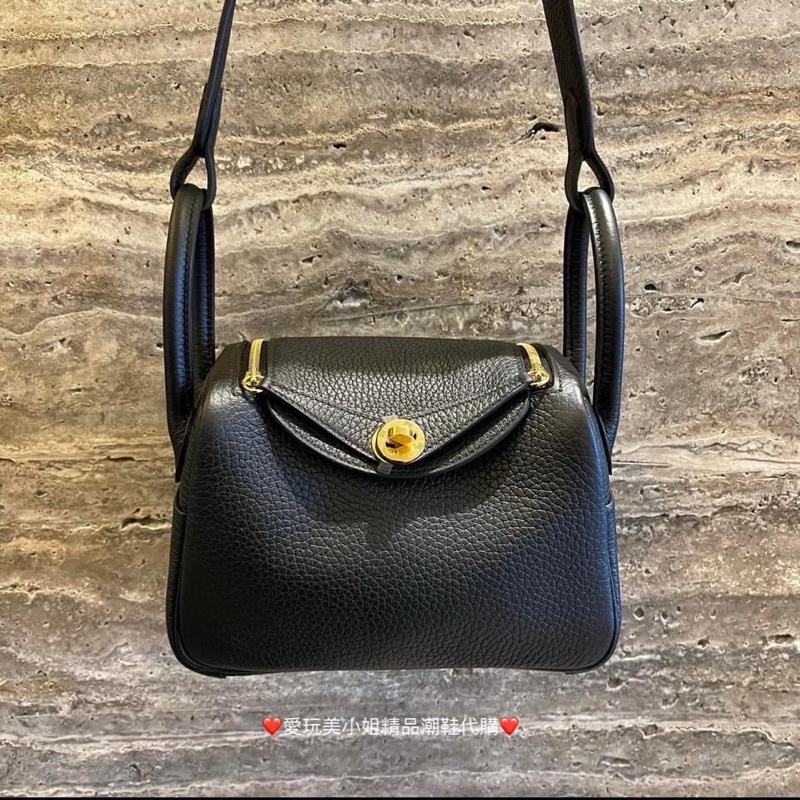 HERMES 愛馬仕 Mini Lindy 黑金 TC 🖤